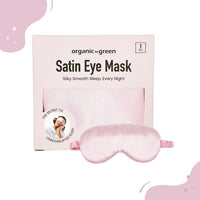 Satin Eye Mask for Sleeping - Soft Silk Sleep Mask with Adjustable Strap for Women, Teens, and Kids, Light-Blocking Blackout Design for Travel and Relaxation (Pink)
