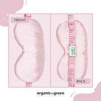 Satin Eye Mask for Sleeping - Soft Silk Sleep Mask with Adjustable Strap for Women, Teens, and Kids, Light-Blocking Blackout Design for Travel and Relaxation (Pink)