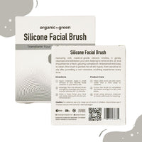 Silicone Facial Brush | Antimicrobial Silicone Face Scrubber, Gentle Face Exfoliator for Sensitive Skin, Eco Friendly Facial Cleansing Brush (Gray)