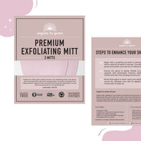 Premium Exfoliating Mitt for Body (2pc) – 100% Vegan Viscose Traditional Body Scrub Washcloth – Body Exfoliator