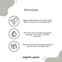 Silicone Facial Brush | Antimicrobial Silicone Face Scrubber, Gentle Face Exfoliator for Sensitive Skin, Eco Friendly Facial Cleansing Brush (Gray)