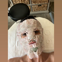 Rose Quartz Crystal Gem Facial Mask For Self-Care + Rose Petal Reserve Serum with Collagen Boost & Vitamin C Brightening