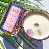 LOVE - Rose Aromatherapy with Amethyst CANDLE