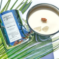 CLEANSING - Verbena Aromatherapy with Selenite CANDLE