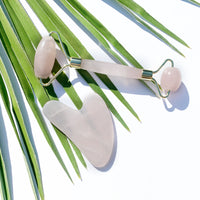 Crystal Roller + Gua Sha Set - Skin Detox - Rose Quartz