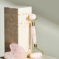 Crystal Roller + Gua Sha Set - Skin Detox - Rose Quartz