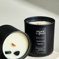 PROTECTION - Sandalwood Aromatherapy with Black Tourmaline CANDLE