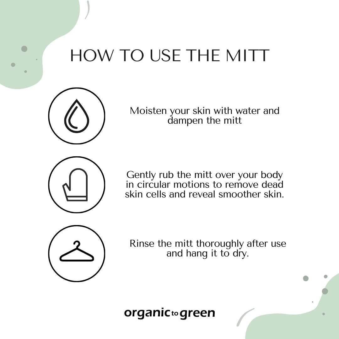 Premium Exfoliating Mitt for Body (2pc) – 100% Vegan Viscose Traditional Body Scrub Washcloth – Body Exfoliator