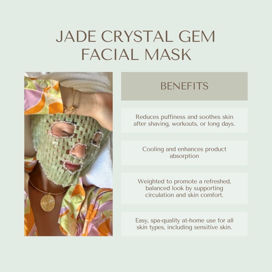 Men's 4-Piece Deluxe Skincare Gift Set | Cooling Jade Gem Mask, Obsidian Gua Sha Tool, Hydrating Cucumber Serum, & Detoxifying Sugar Scrub | Natural Grooming and Face Massage Kit