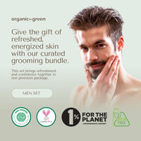 Men's 4-Piece Deluxe Skincare Gift Set | Cooling Jade Gem Mask, Obsidian Gua Sha Tool, Hydrating Cucumber Serum, & Detoxifying Sugar Scrub | Natural Grooming and Face Massage Kit