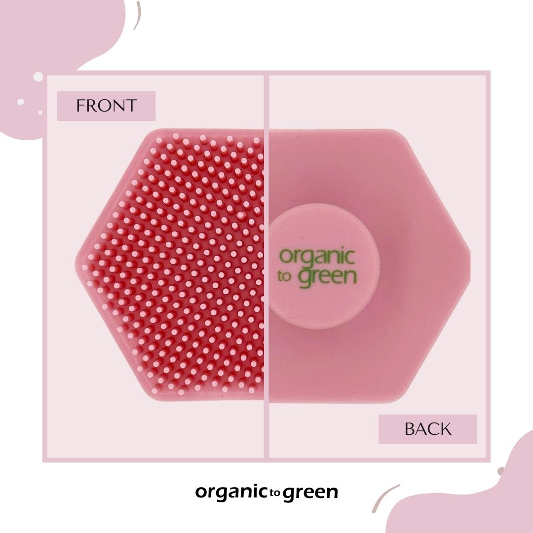 Silicone Facial Brush | Antimicrobial Silicone Face Scrubber, Gentle Face Exfoliator for Sensitive Skin, Eco Friendly Facial Cleansing Brush (Gray)