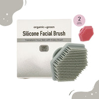 Silicone Facial Brush | Antimicrobial Silicone Face Scrubber, Gentle Face Exfoliator for Sensitive Skin, Eco Friendly Facial Cleansing Brush (Gray)