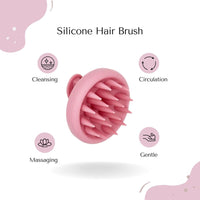 Silicone Hair Brush | Soft Silicone Bristles to Remove Dandruff, Waterproof Hair Scrubber for Both Wet Dry Hair, Suitable for Men & Women