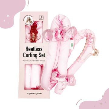 Heatless Curling Set, Silk Curls Rod Headband, No Heat Rollers to Sleep in Overnight, Satin Hair Curlers