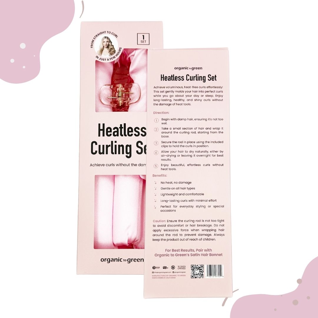 Heatless Curling Set, Silk Curls Rod Headband, No Heat Rollers to Sleep in Overnight, Satin Hair Curlers