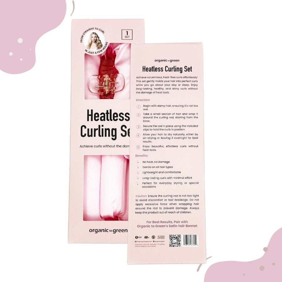 Heatless Curling Set, Silk Curls Rod Headband, No Heat Rollers to Sleep in Overnight, Satin Hair Curlers