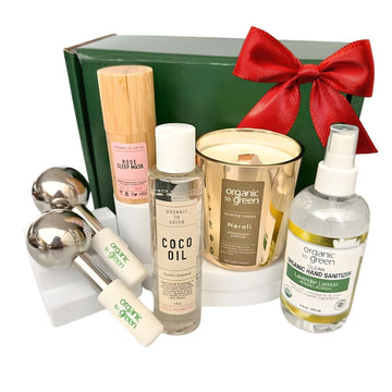 5-Piece Luxury Wellness Gift Set for Women | Steel Cryo Therapy Ice Globes, Neroli Gem Candle, Rose Sleep Mask Serum, 5oz Vanilla Coco Oil, & Hand Sanitizer | Facial Spa & De-Stressing Kit for Relaxation