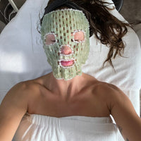 Jade Crystal Gem Facial Mask For Anti-Aging + Cucumber Hyaluronic Hydration Calming & Restoring
