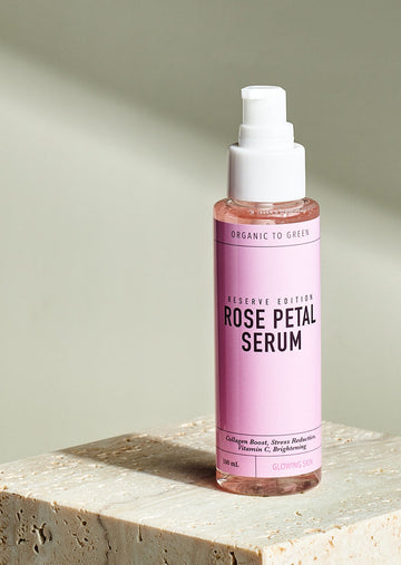 ROSE PETAL SERUM - RESERVE EDITION – FOR GLOWING SKIN - COLLAGEN BOOST, STRESS REDUCTION & VITAMIN C BRIGHTENING